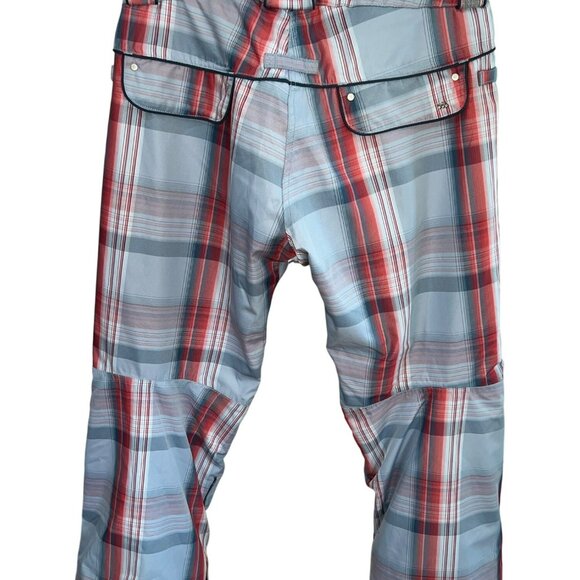 New Womens 686 Plaid Snowboard Pants Size M Gray & Red Insulated Waterproof Wint - Picture 5 of 16